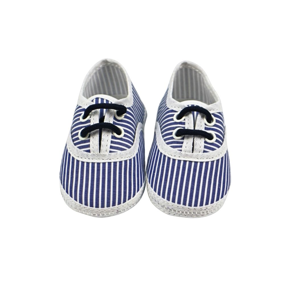 Il Trenino Baby Shoes Blue & White Stripes 6-12 months