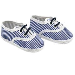 Il Trenino Baby Shoes Blue & White Stripes 6-12 months