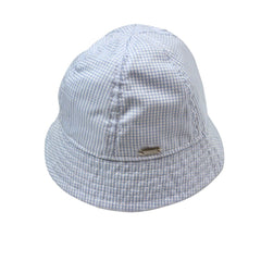 Il Trenino Baby Hat Checked Light Blue