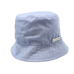 Il Trenino Baby Hat Checked Light blue