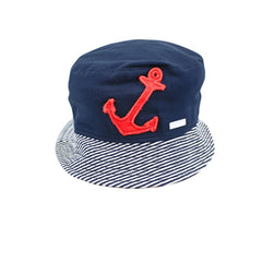 Il Trenino Baby Hat Navy With Red Anchor