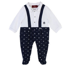 Aigner Onesie Navy & White