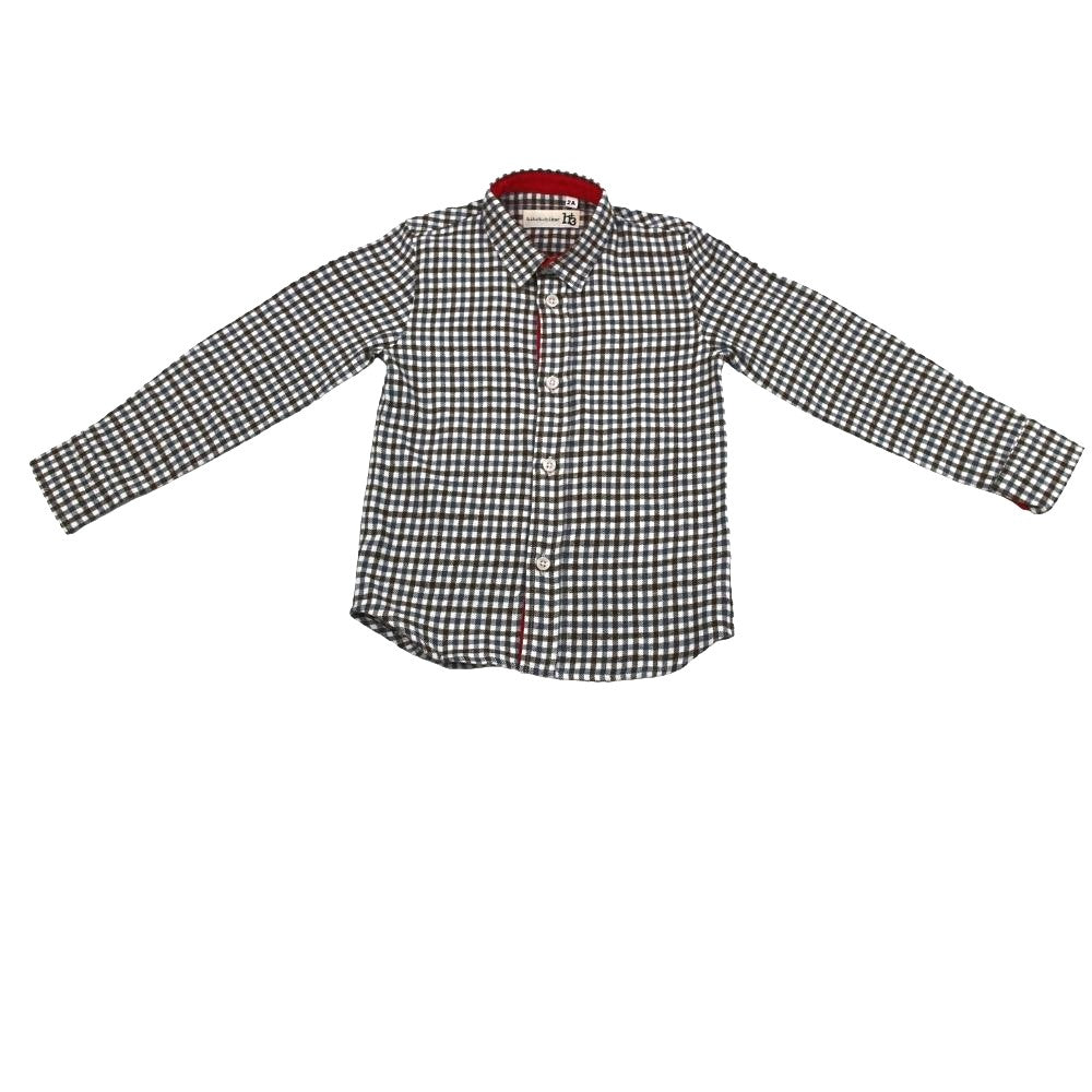 Monnalisa Shirt Checked Brown