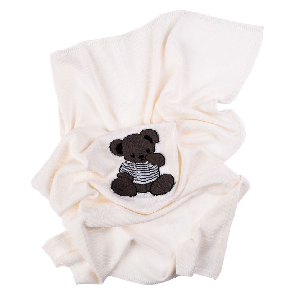 Il Trenino Baby Blanket Teddy White