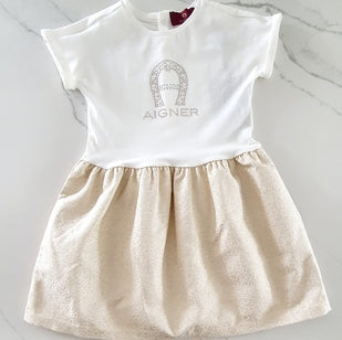 Aigner White & Gold Dress