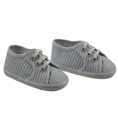 Il Trenino Baby Shoes With Light Blue Stripes