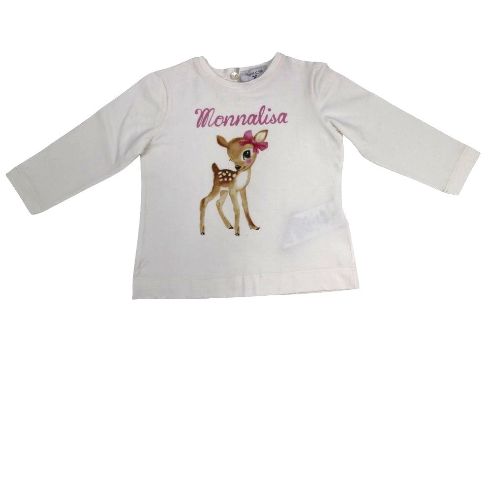 Monnalisa T-Shirt Bambi White