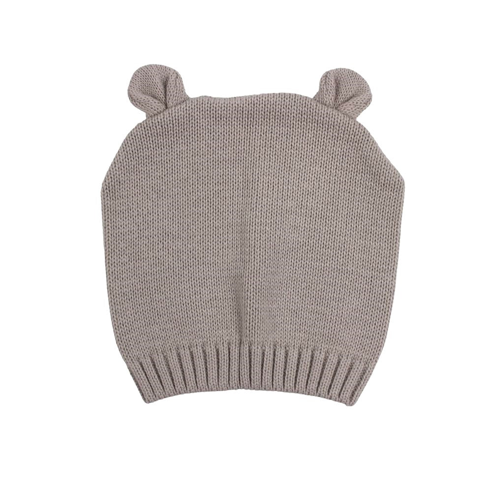 Little Bear Baby Hat Beige With Ears 100% Cotton