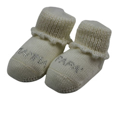 Il Trenino Baby Booties  Mamma & Papa Beige