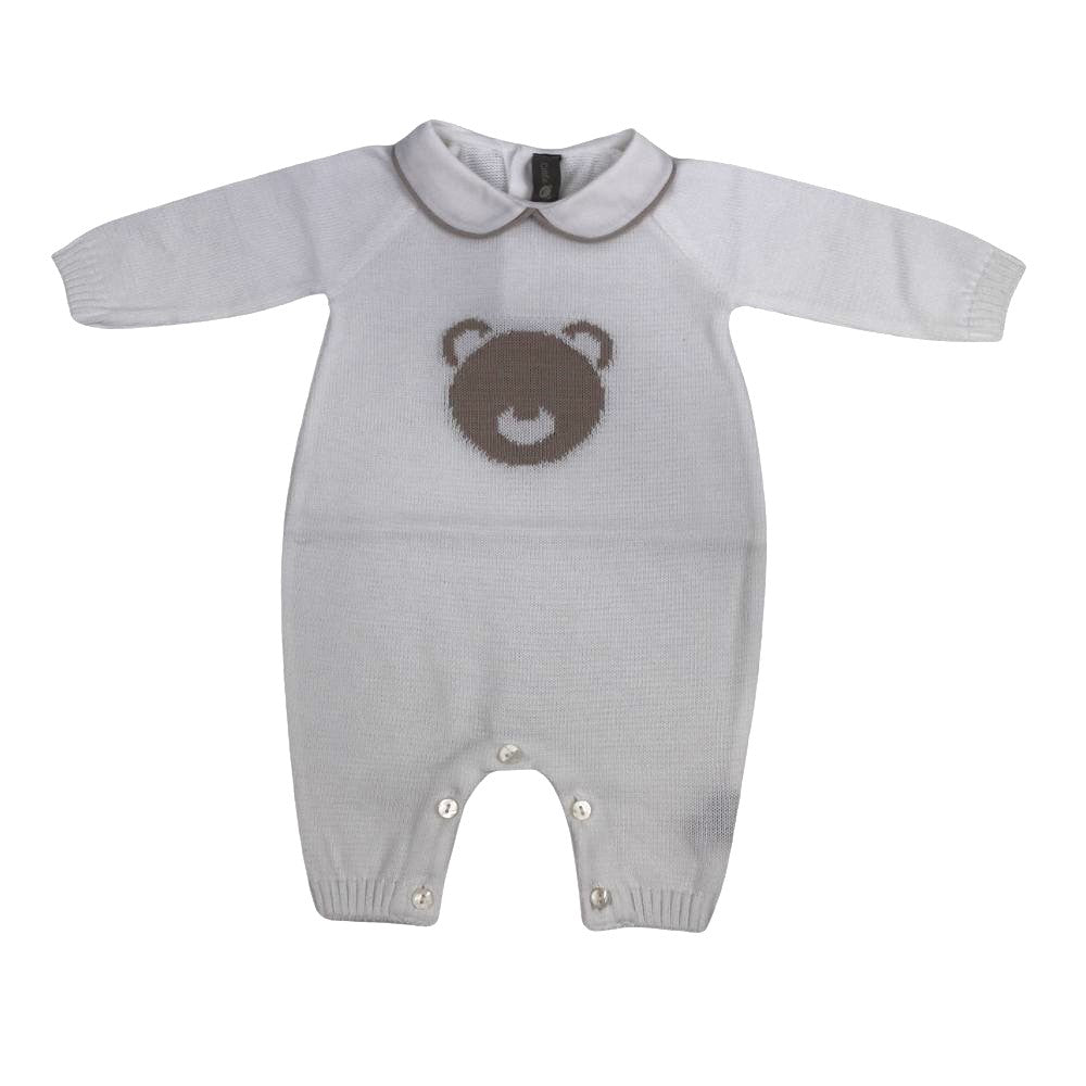 Little Bear Onesie Bear White & Beige