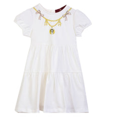 Aigner Dress With Necklace Print White