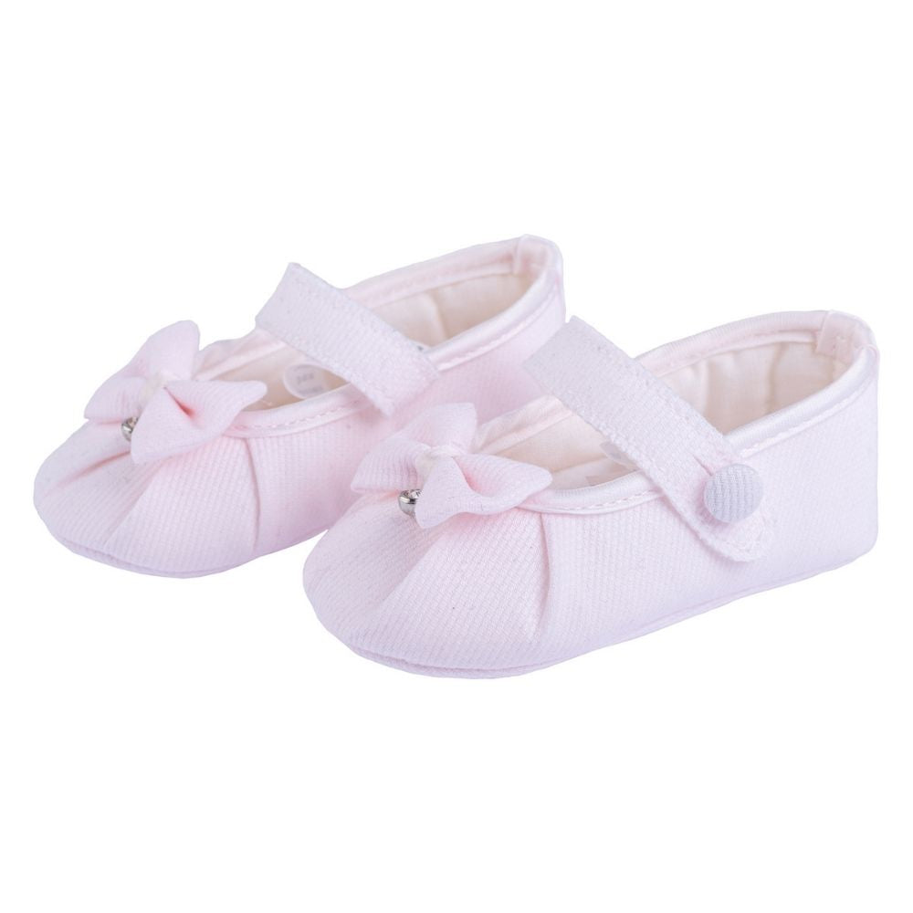 Il Trenino Baby Shoes With Bow Pink