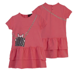 Aigner Dress With Bag Print Dark Pink