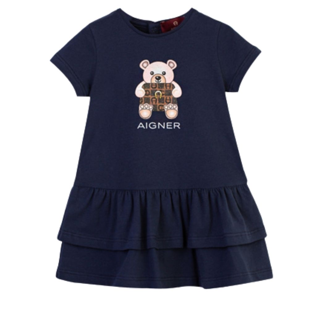 Aigner Dress Navy With Bear