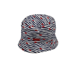 Il Trenino Baby Hat Striped with Red Fish