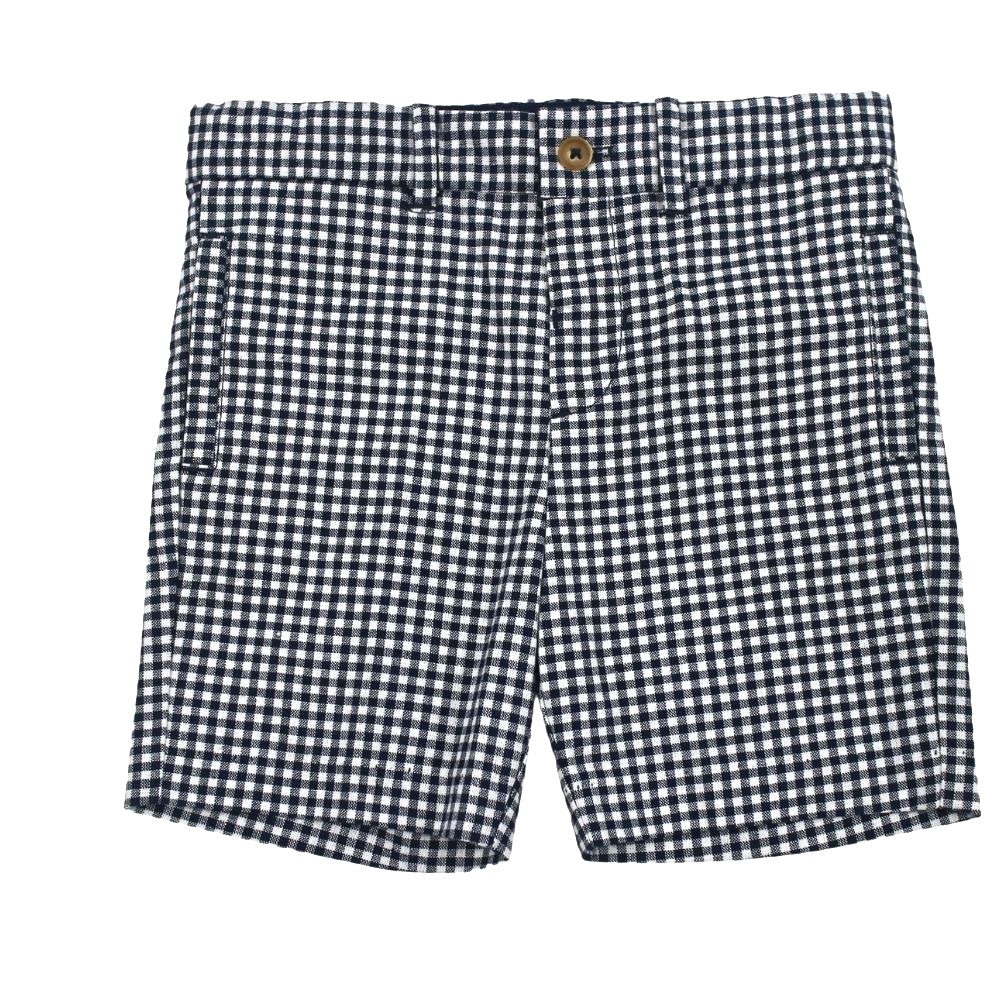 Mayoral Checked Shorts Blue