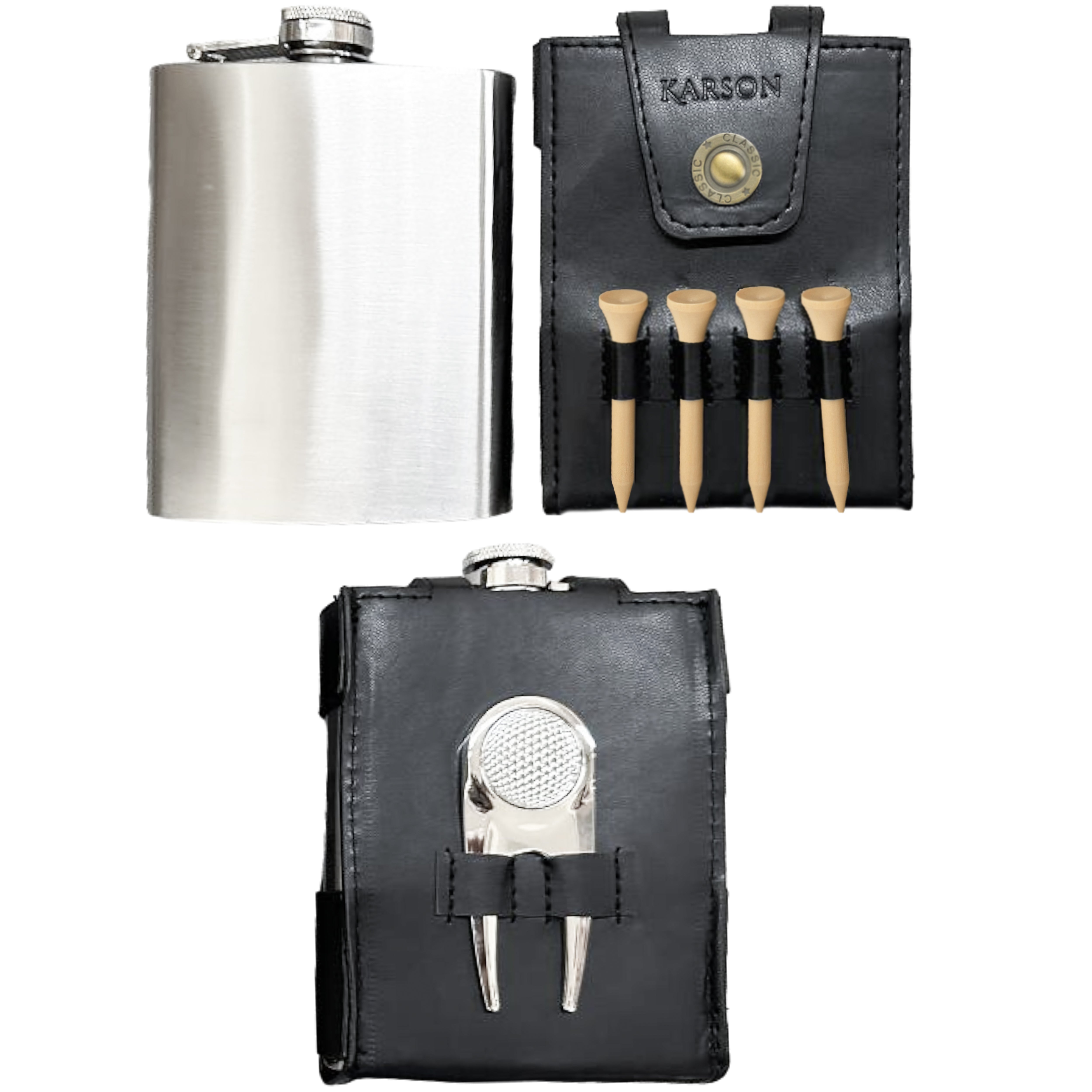 Golf Flask Set