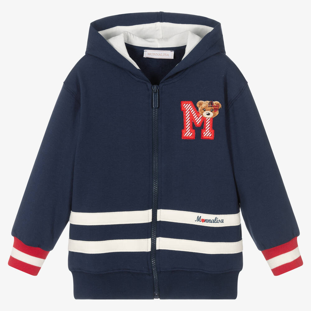 Monnalisa Navy Zip Hoodie